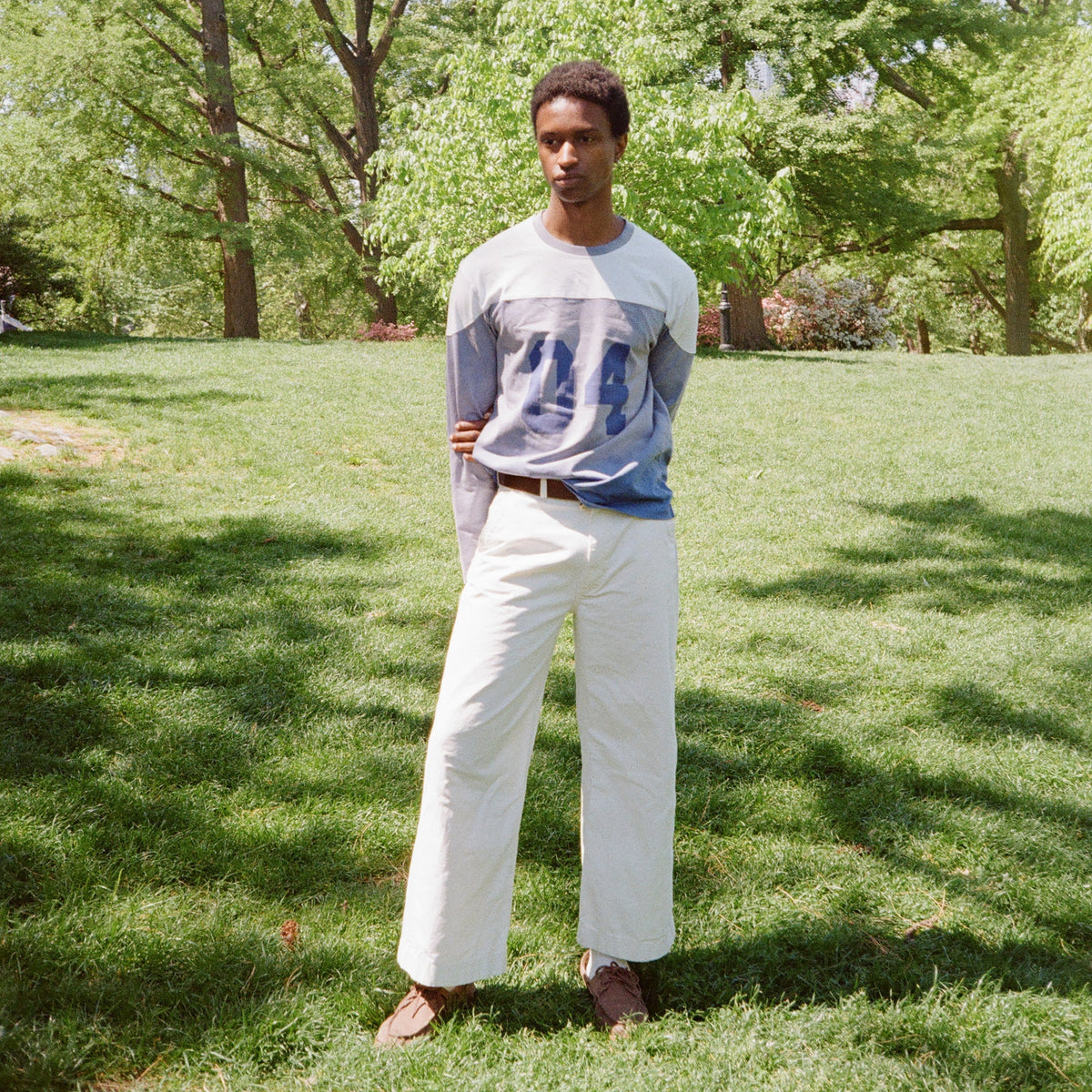 Varsity Long Sleeve in Sun-Aged Cobalt