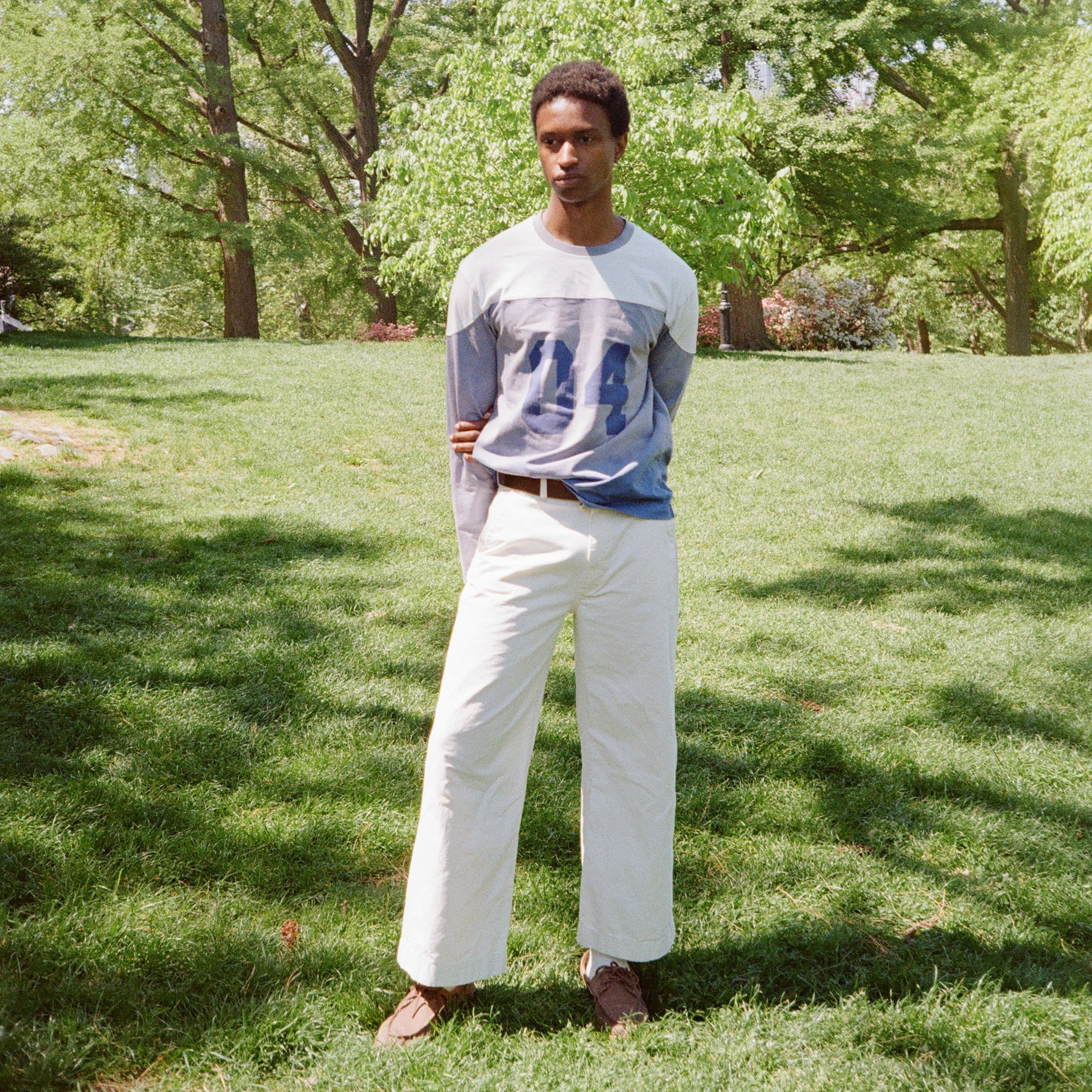 Varsity Long Sleeve in Sun-Aged Cobalt