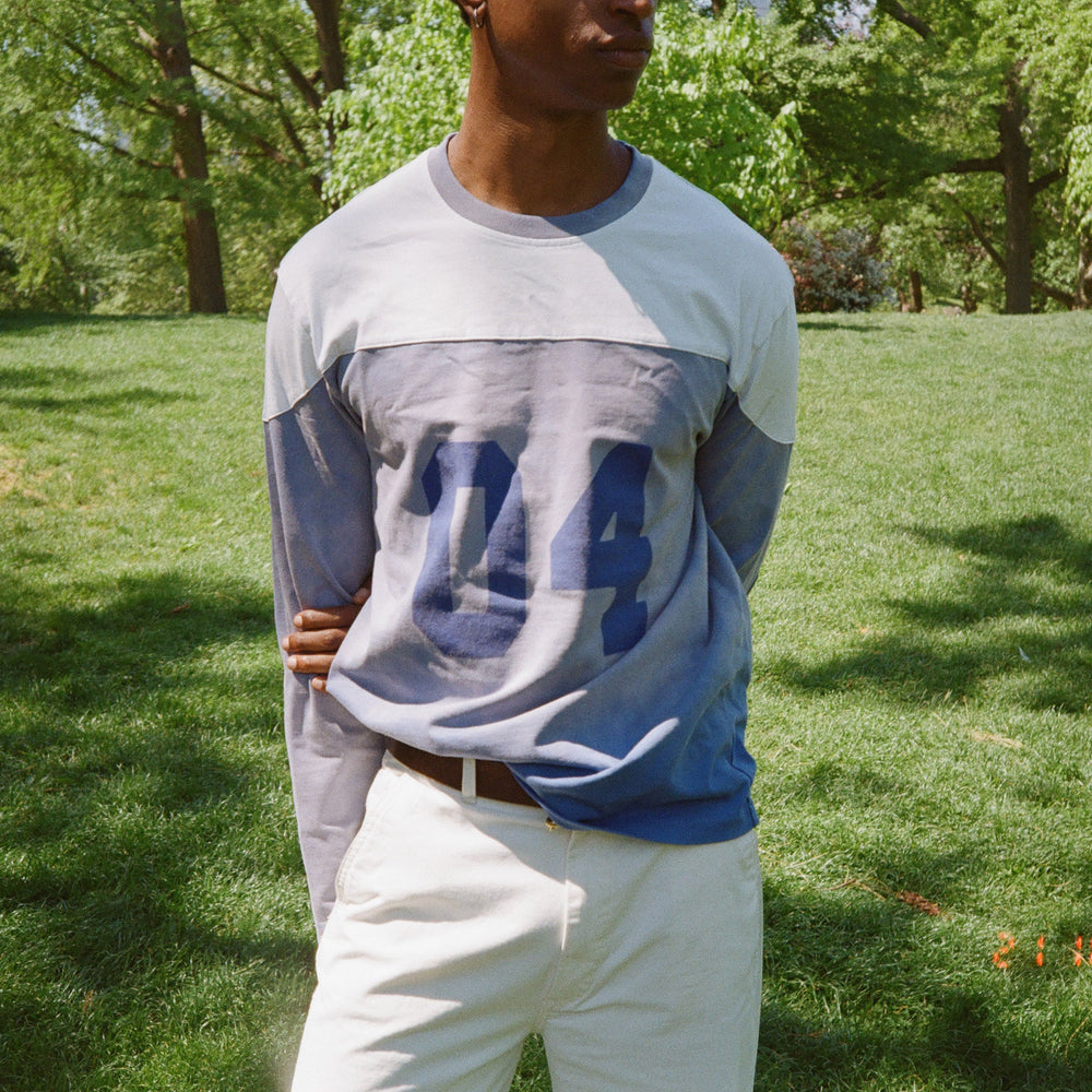 Varsity Long Sleeve in Sun-Aged Cobalt