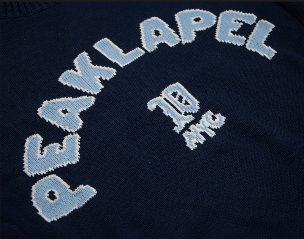 Campus Sweater in Navy Cotton