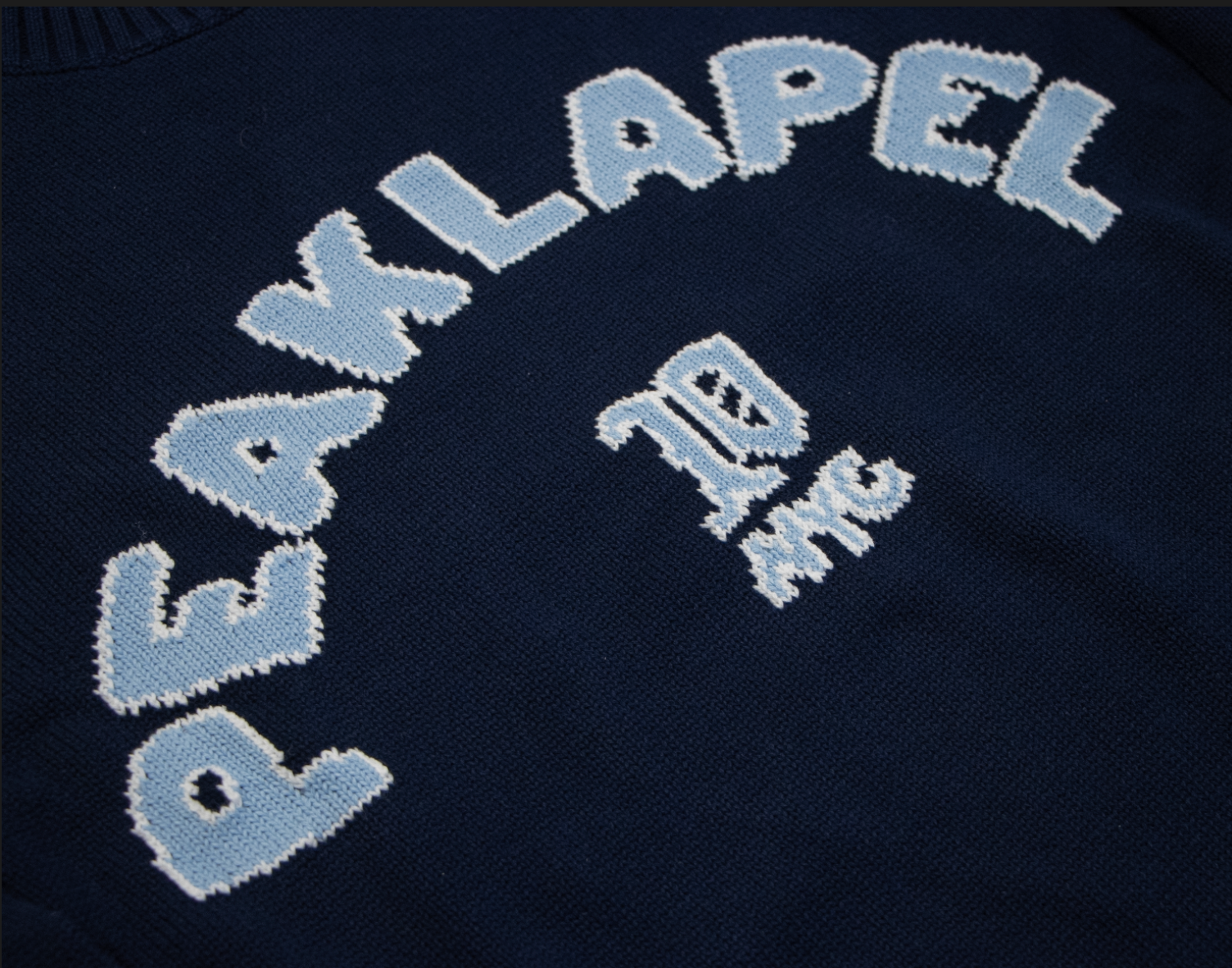 Campus Sweater in Navy Cotton