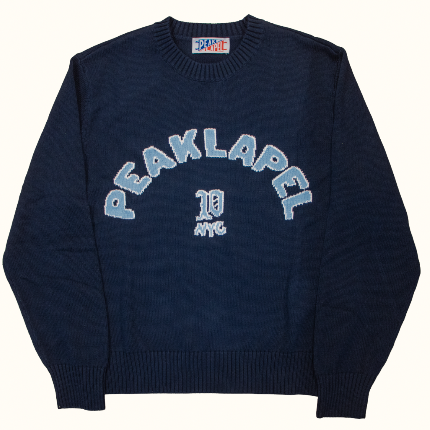 Campus Sweater in Navy Cotton