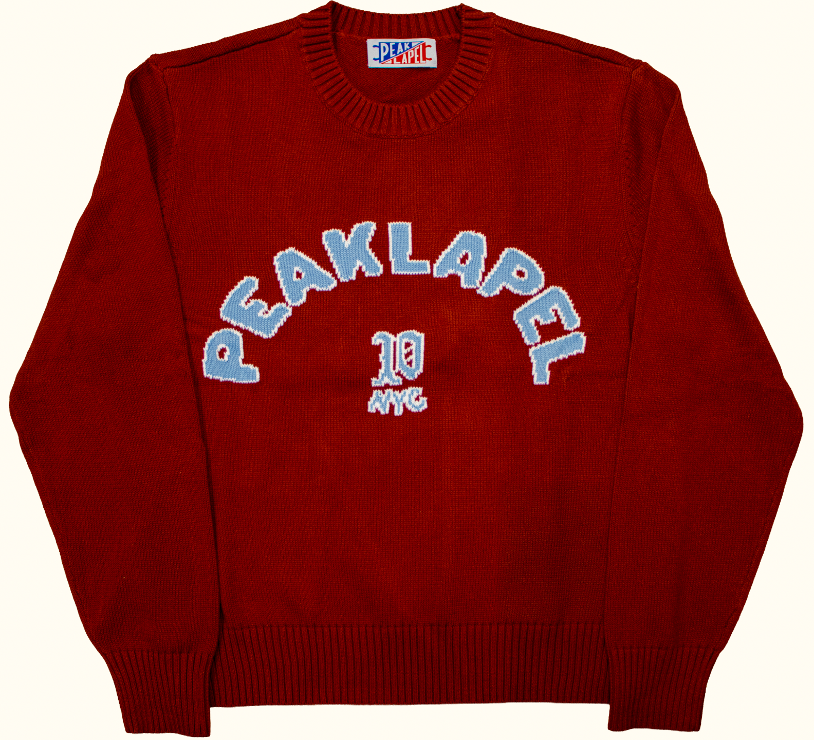 Campus Sweater in Maroon Cotton