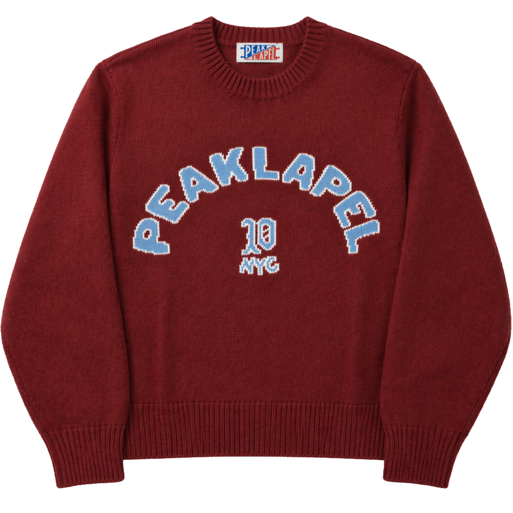 Campus Sweater in Maroon Cotton