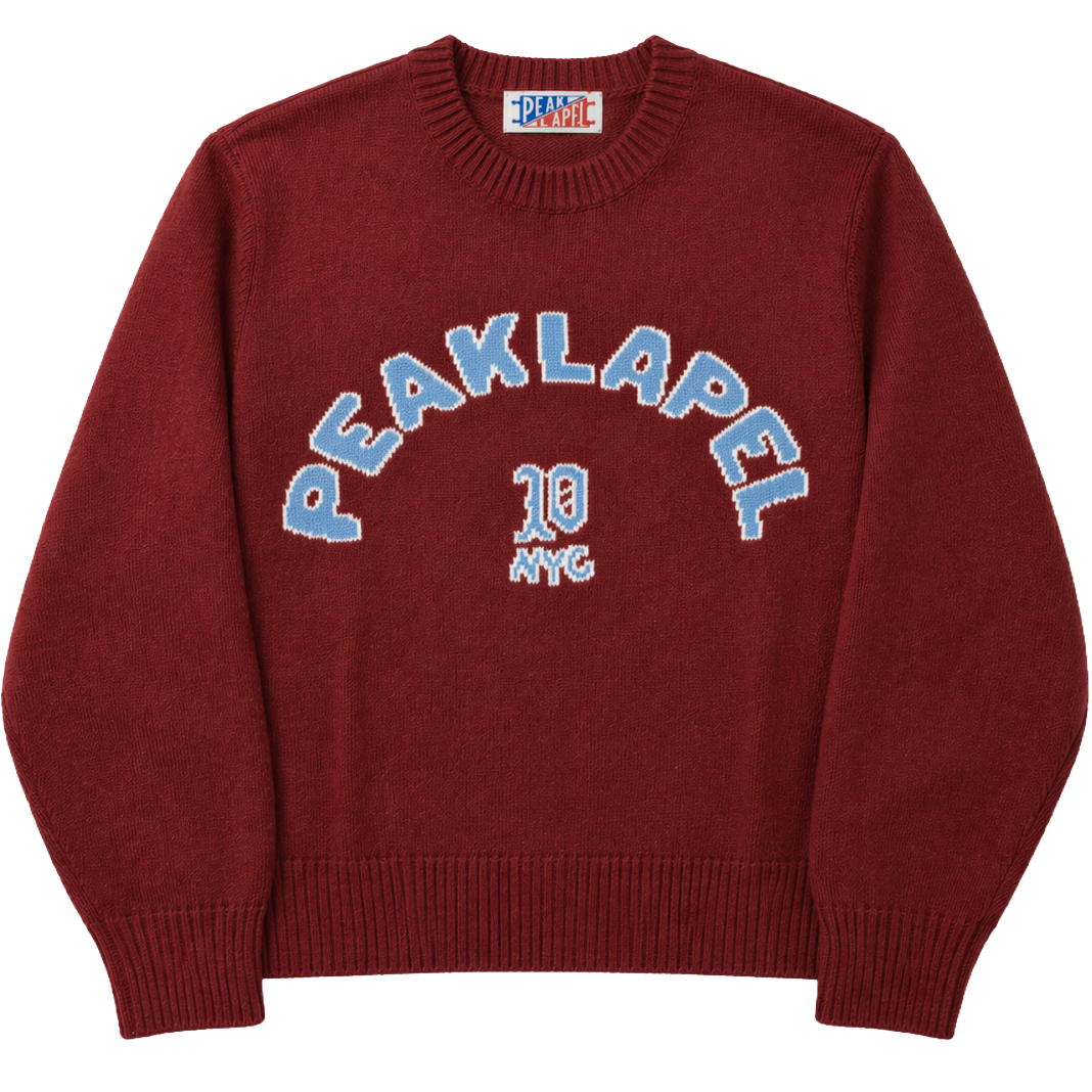 Campus Sweater in Maroon Cotton