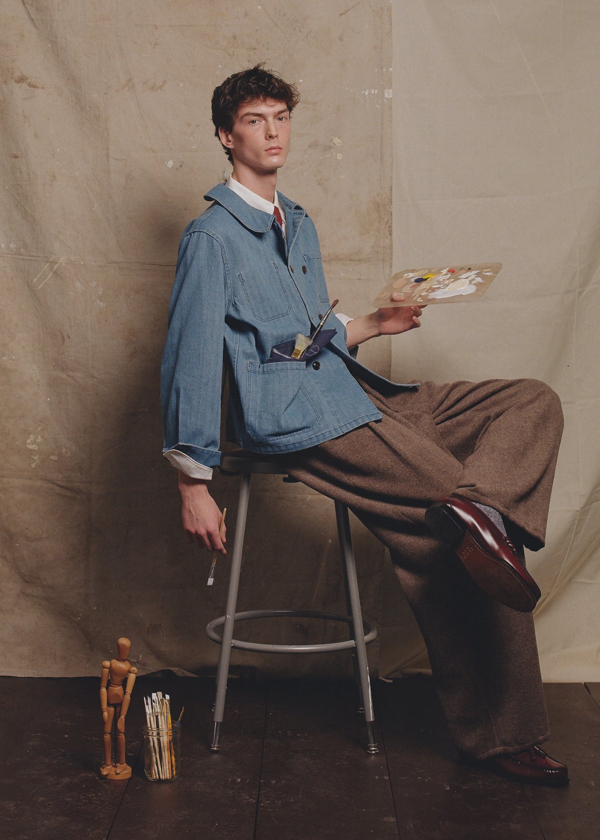 Peak Lapel DB Chore Jacket, a double-breasted chore jacket made to measure