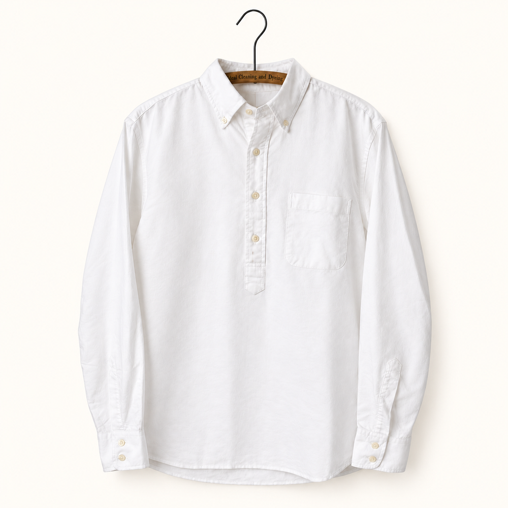 Oxford Cloth Button Down Popover in White