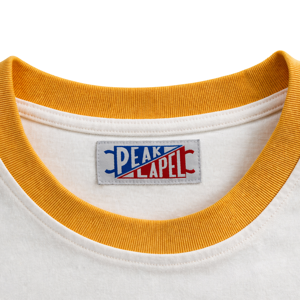 Peak Lapel Varsity Long Sleeve in Sun-Aged Gold, alternate view