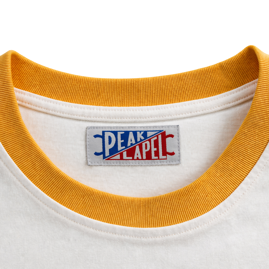 Peak Lapel Varsity Long Sleeve in Sun-Aged Gold, alternate view
